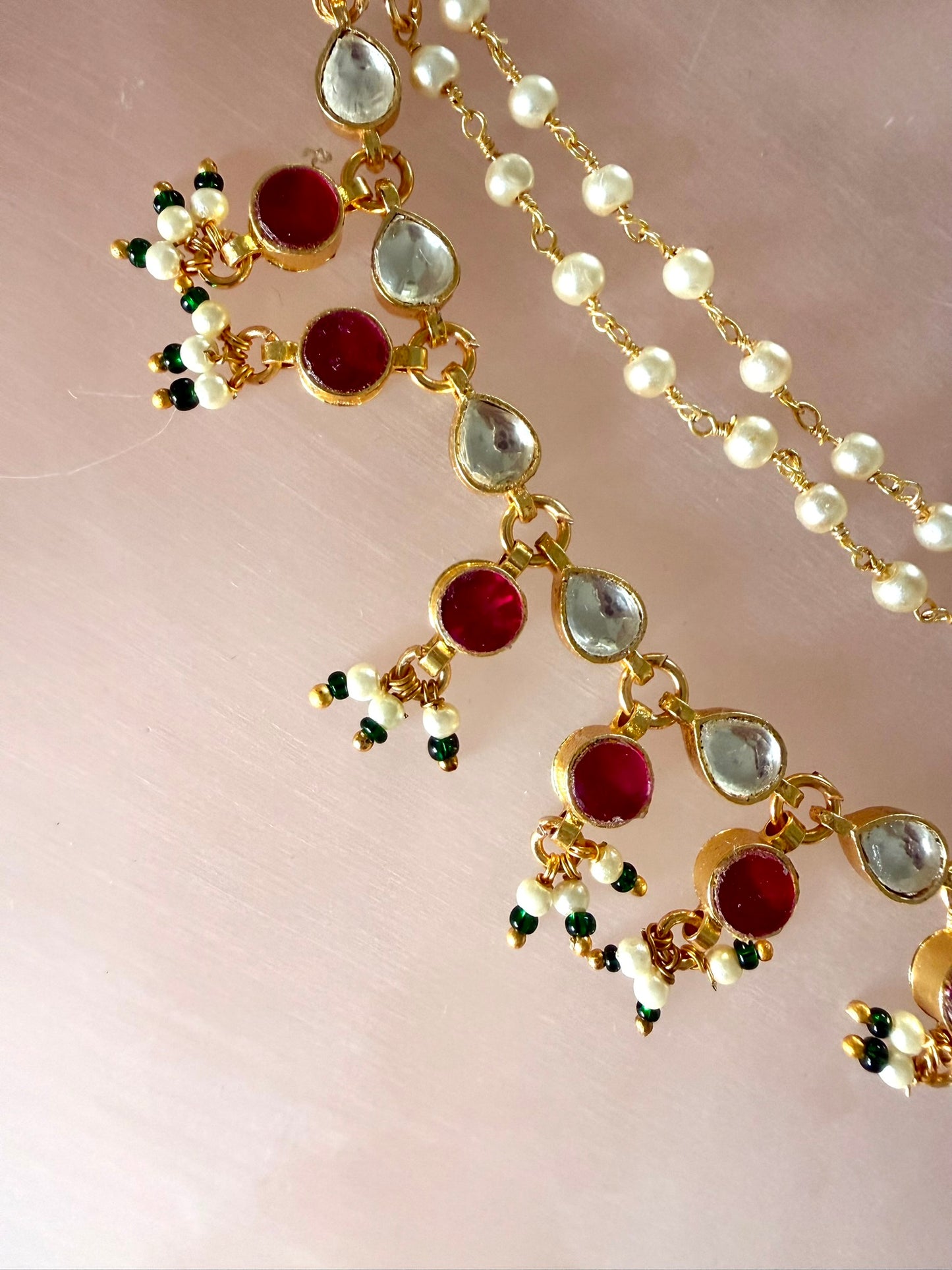 Sriya Hair Chain in Pink