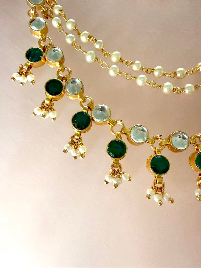 Sriya Hair Chain in Green