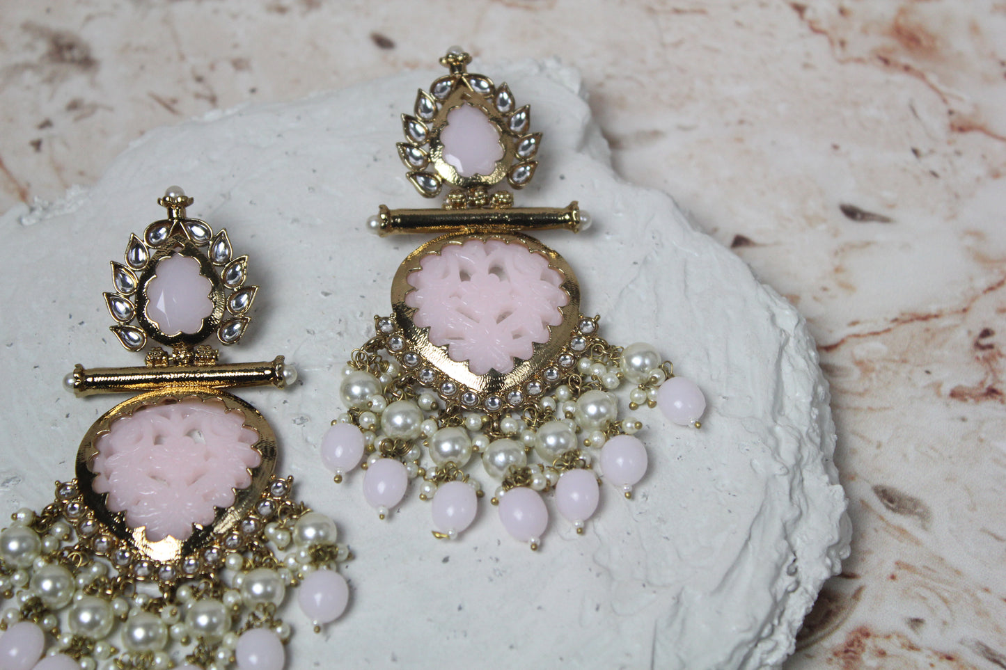 Maria Earrings in Light Pink
