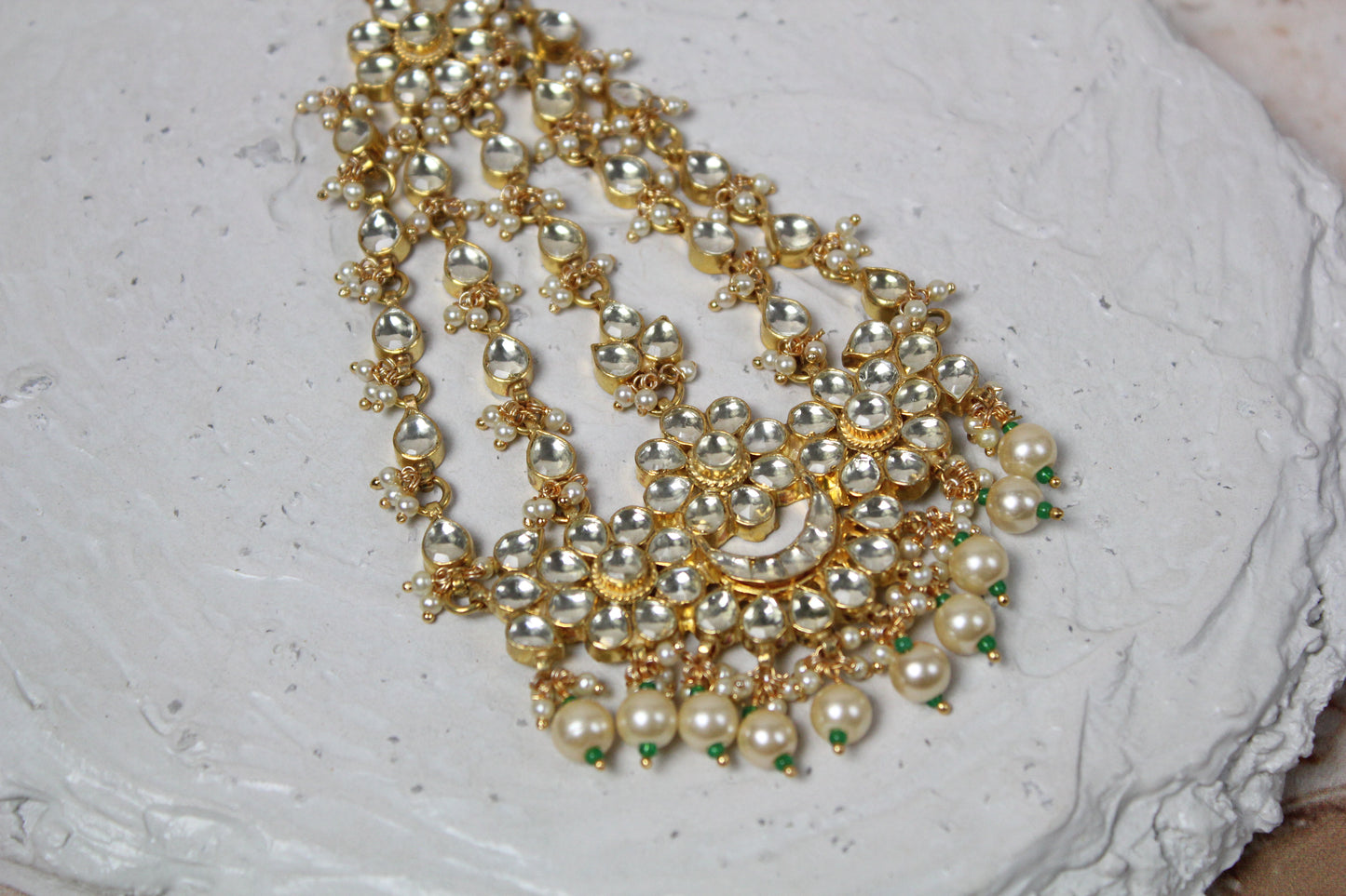 Imani Pachi Kundan Passa in White