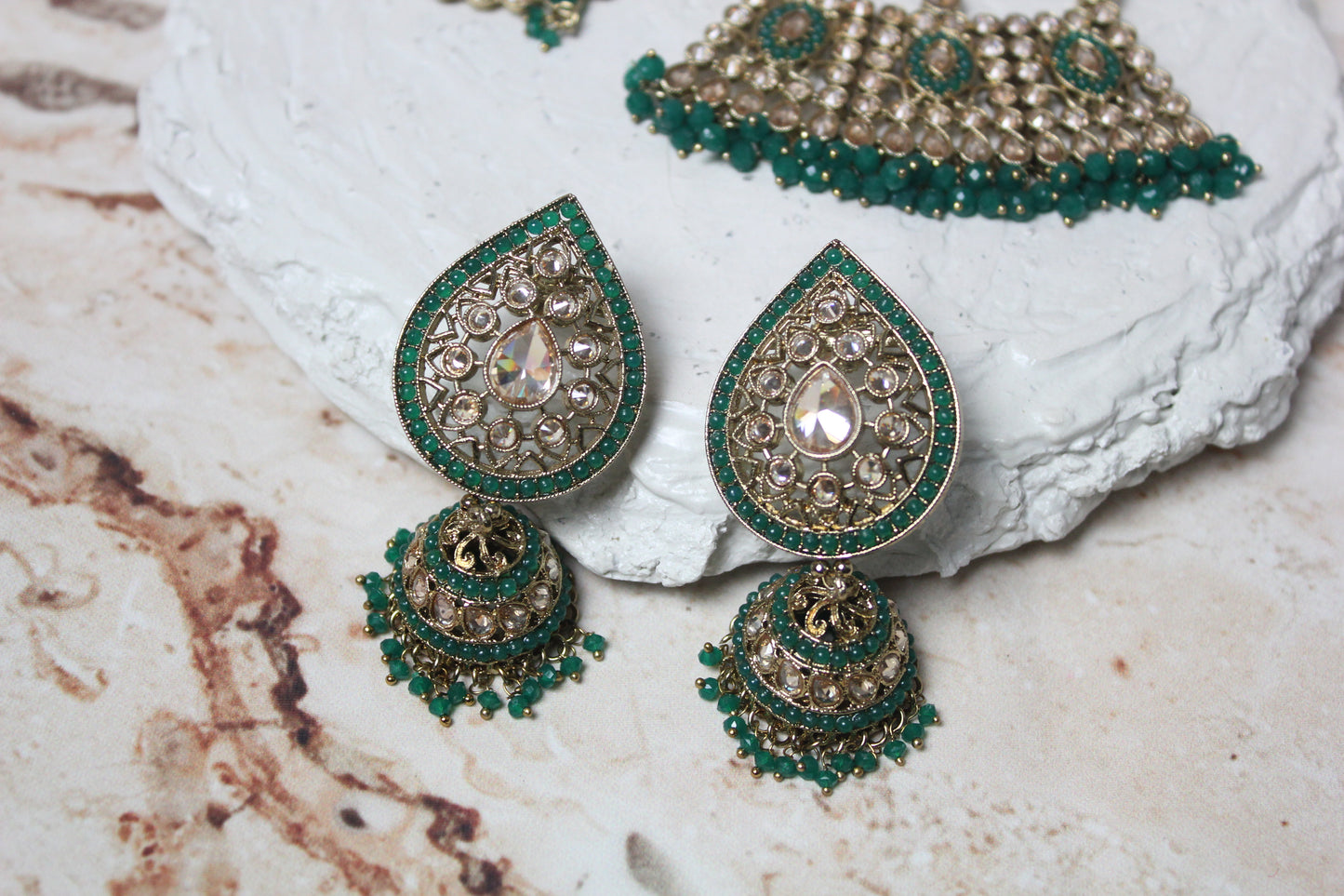 Inisha Bridal Set in Green