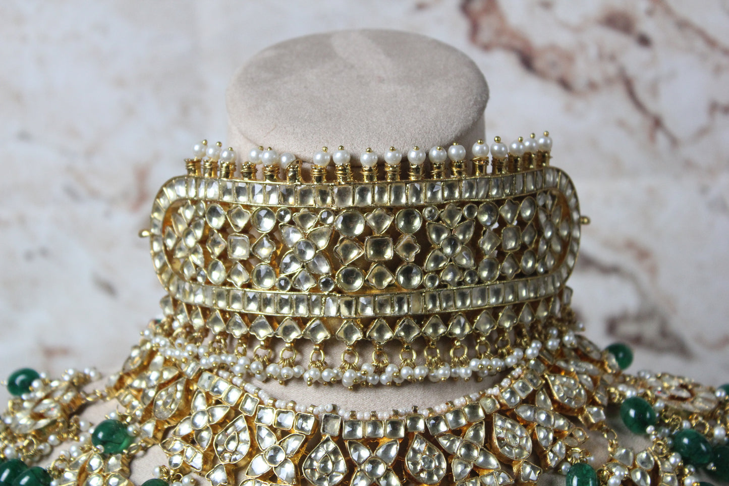 Rayana Pachi Kundan Bridal Set in Green