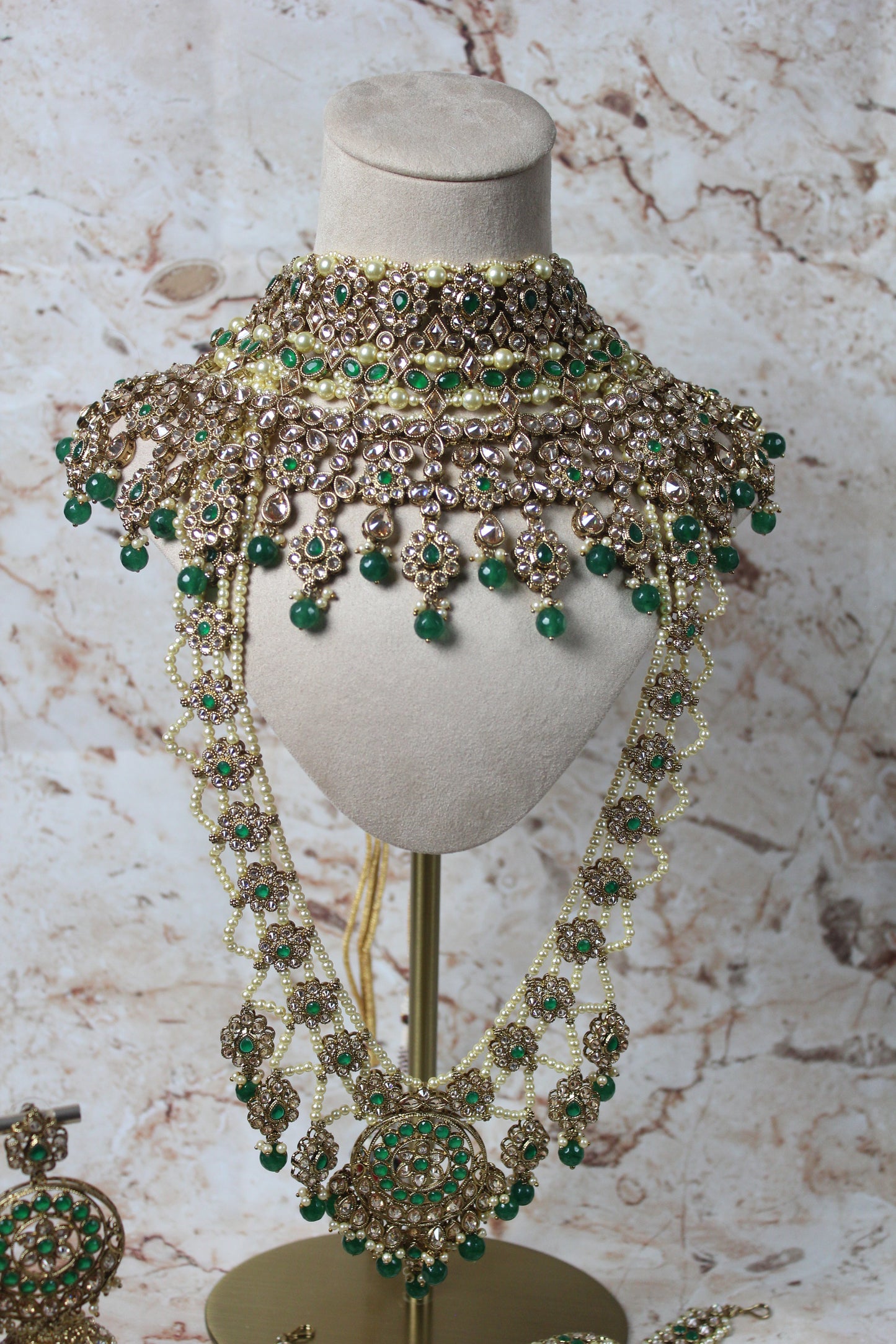 Malaika Bridal Set in Green
