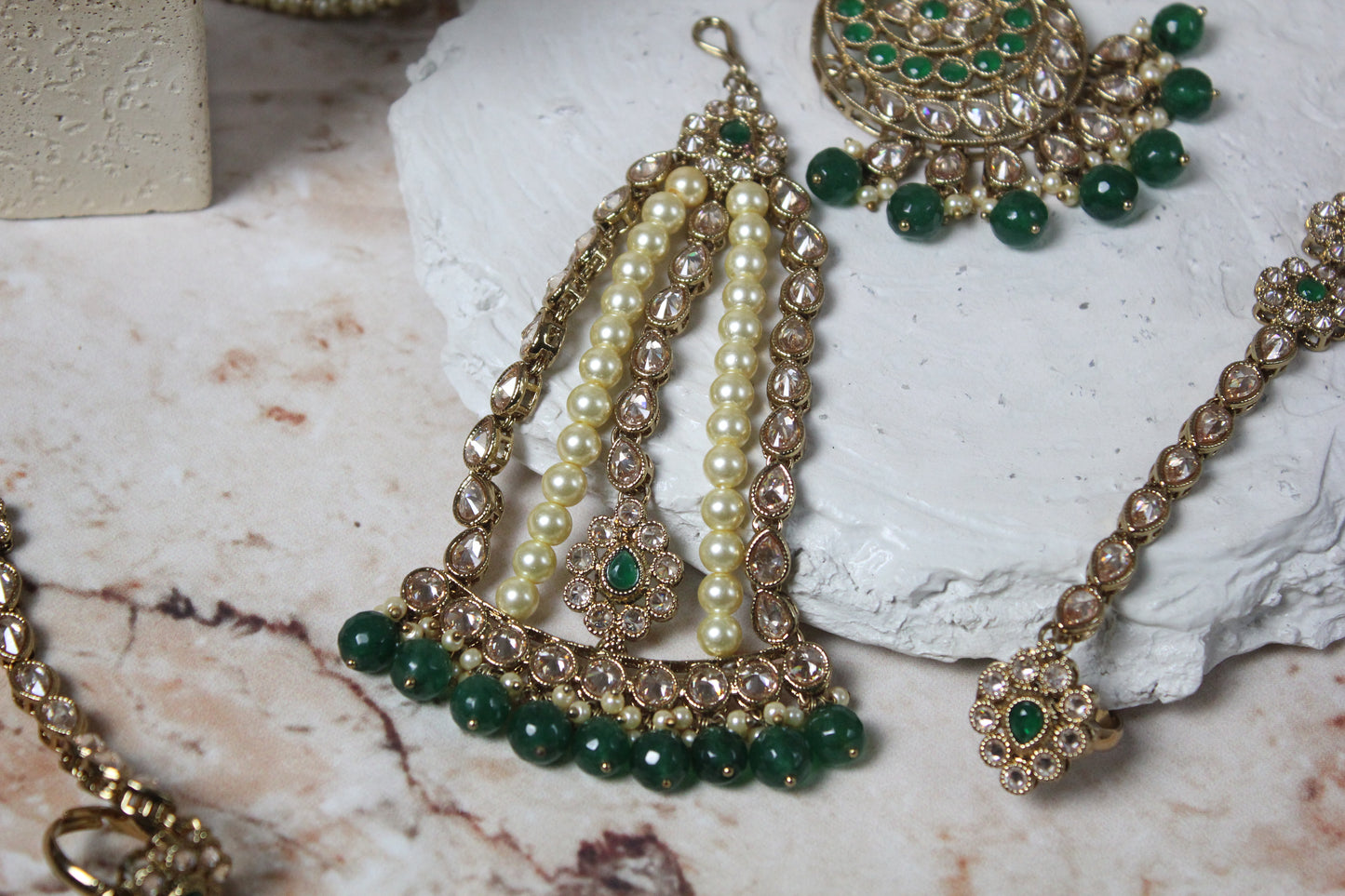 Malaika Bridal Set in Green