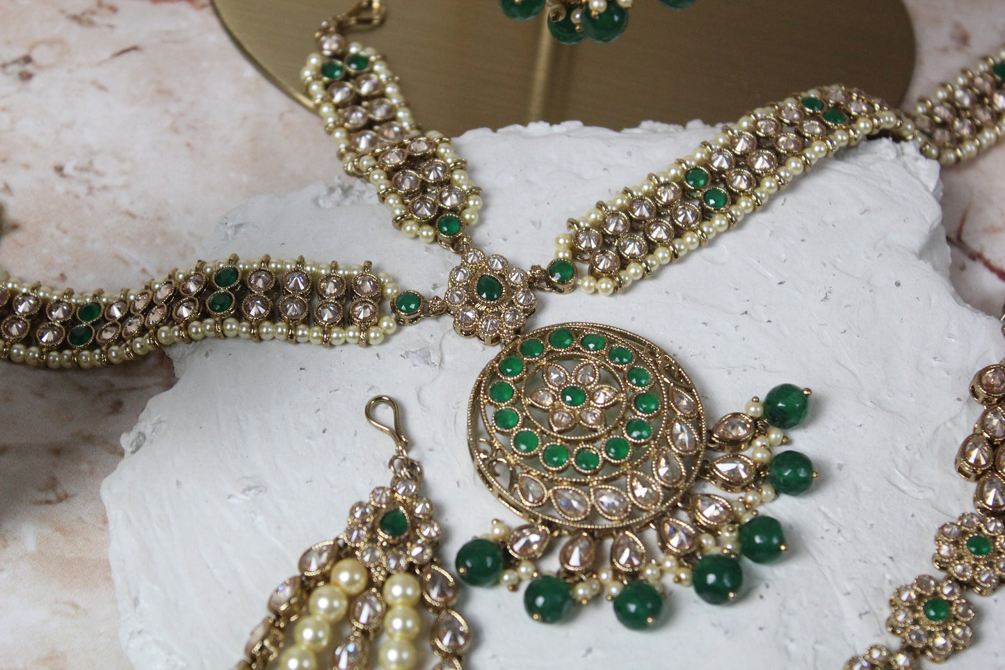 Malaika Bridal Set in Green