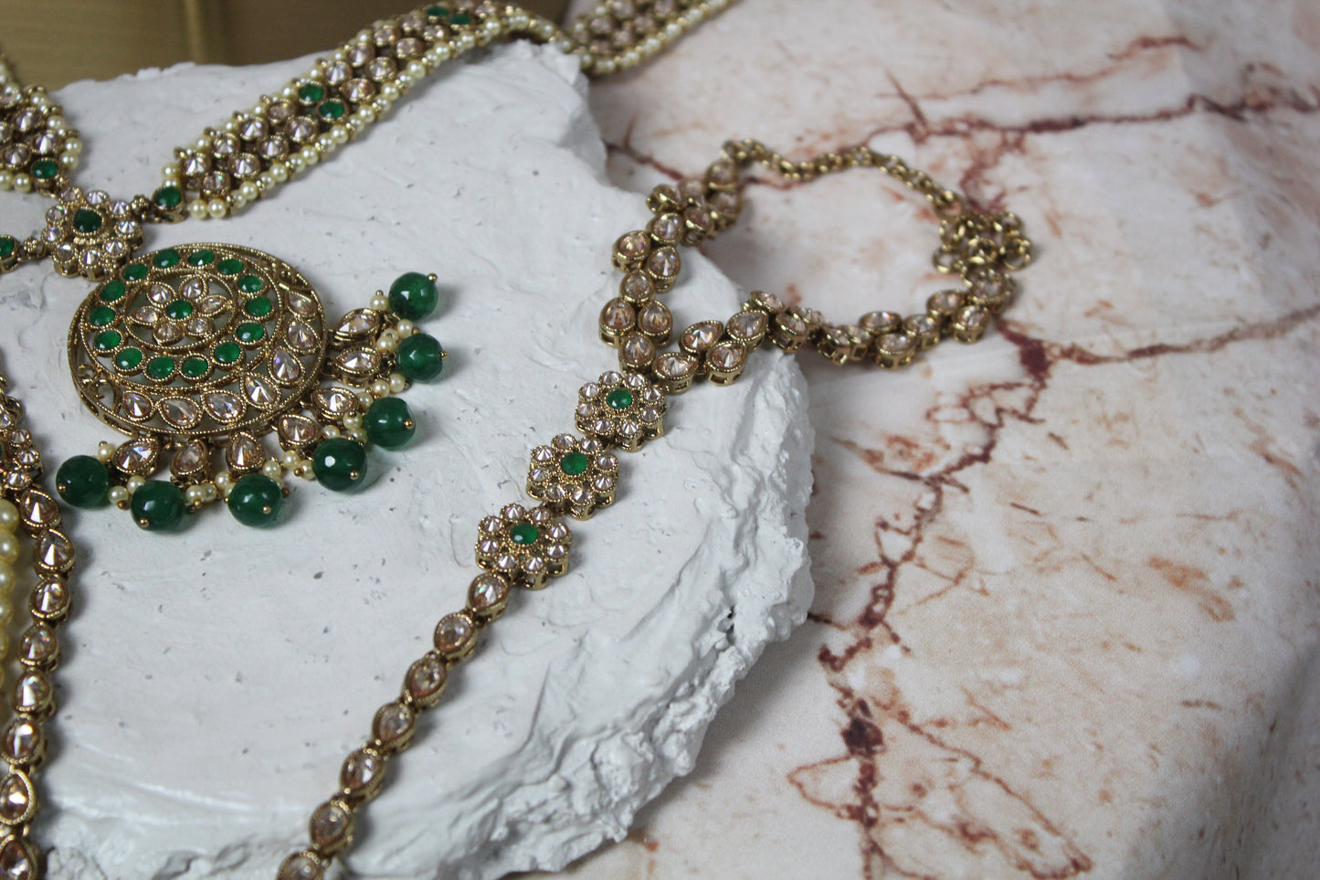 Malaika Bridal Set in Green