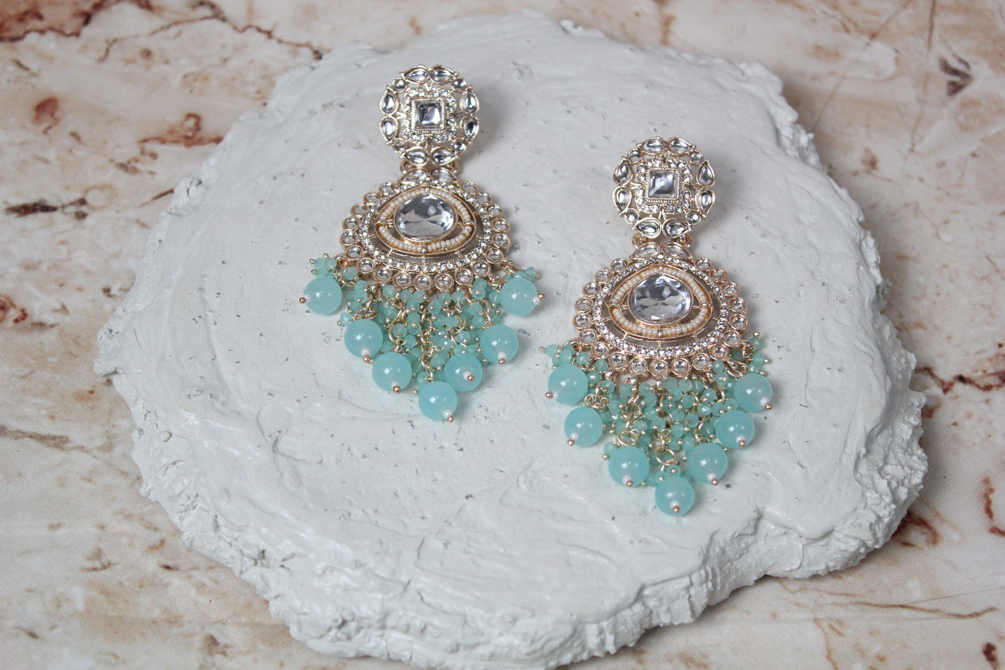 Olivia Earrings in Light Blue