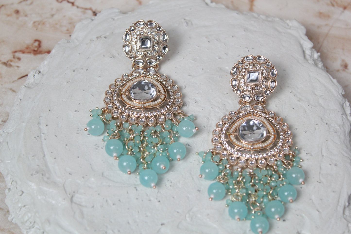 Olivia Earrings in Light Blue