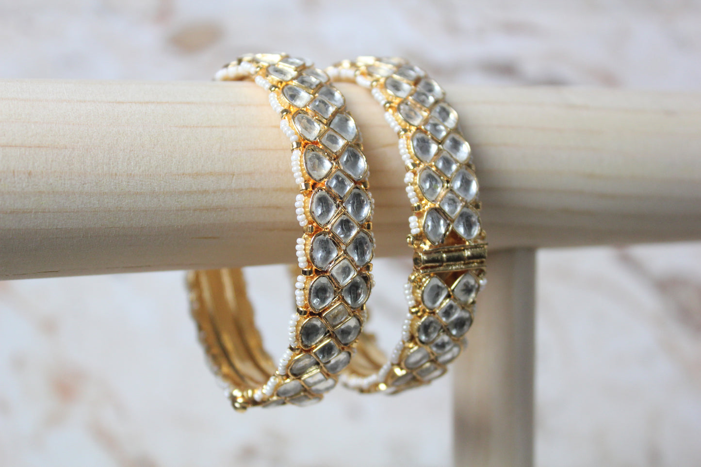 Ambika Pachi Kundan Kada (Bangle)