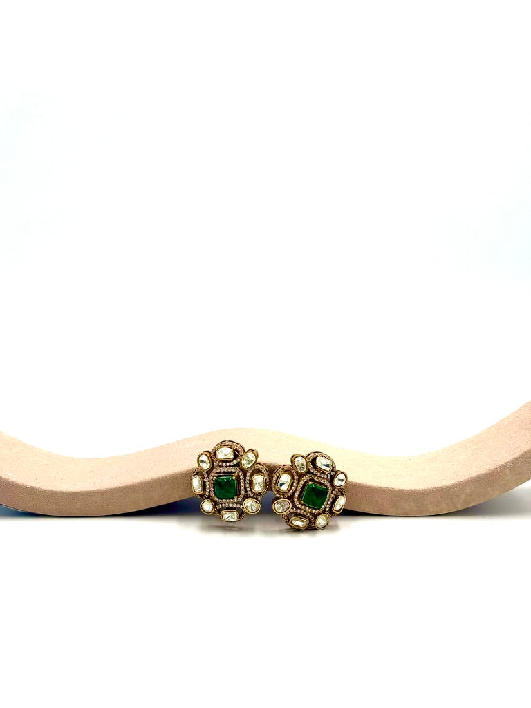 Ira Earrings in Green