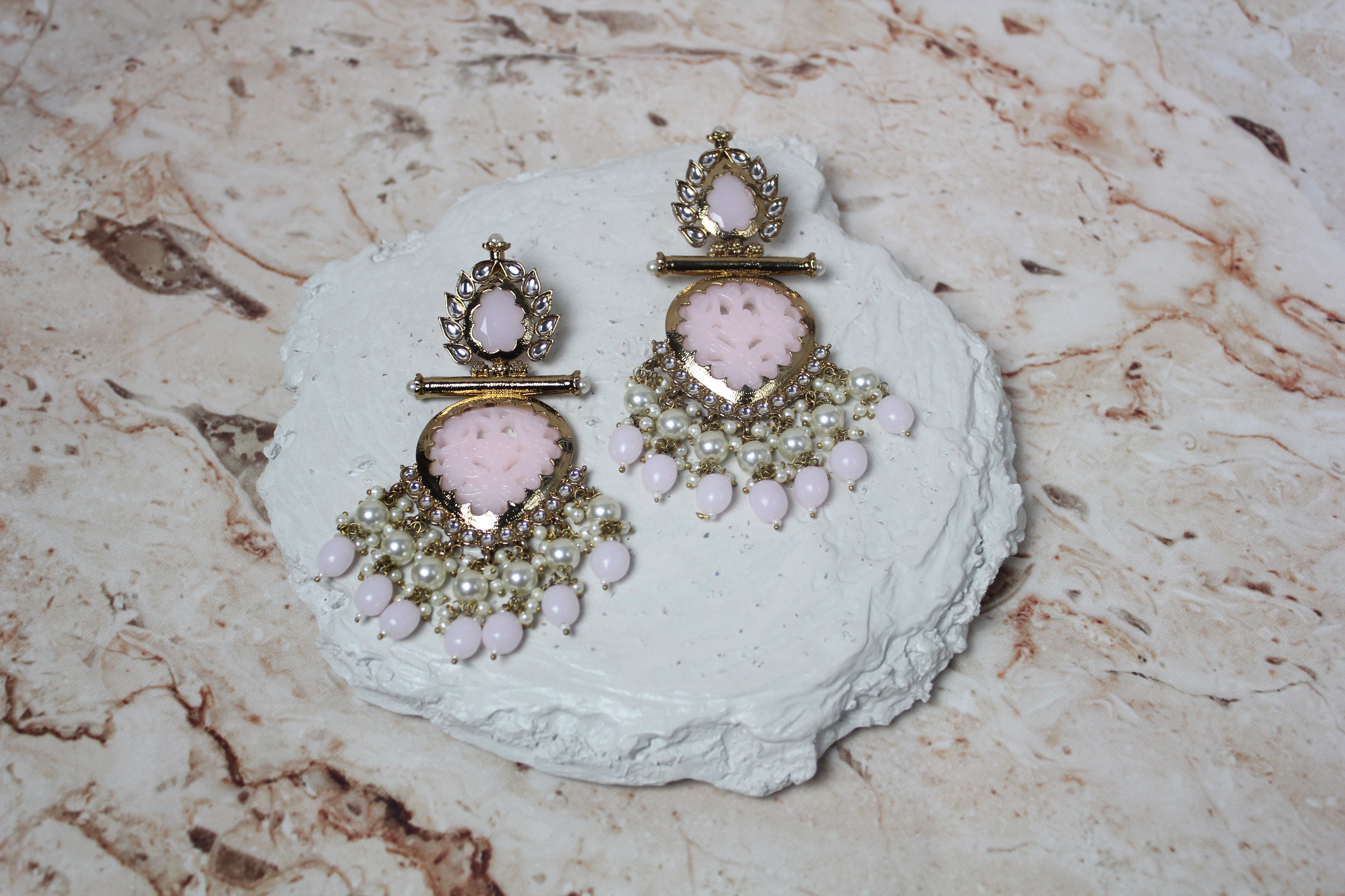 Maria Earrings in Light Pink