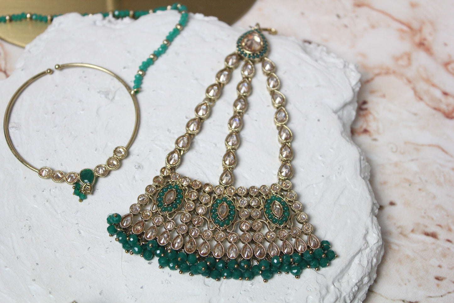 Inisha Bridal Set in Green