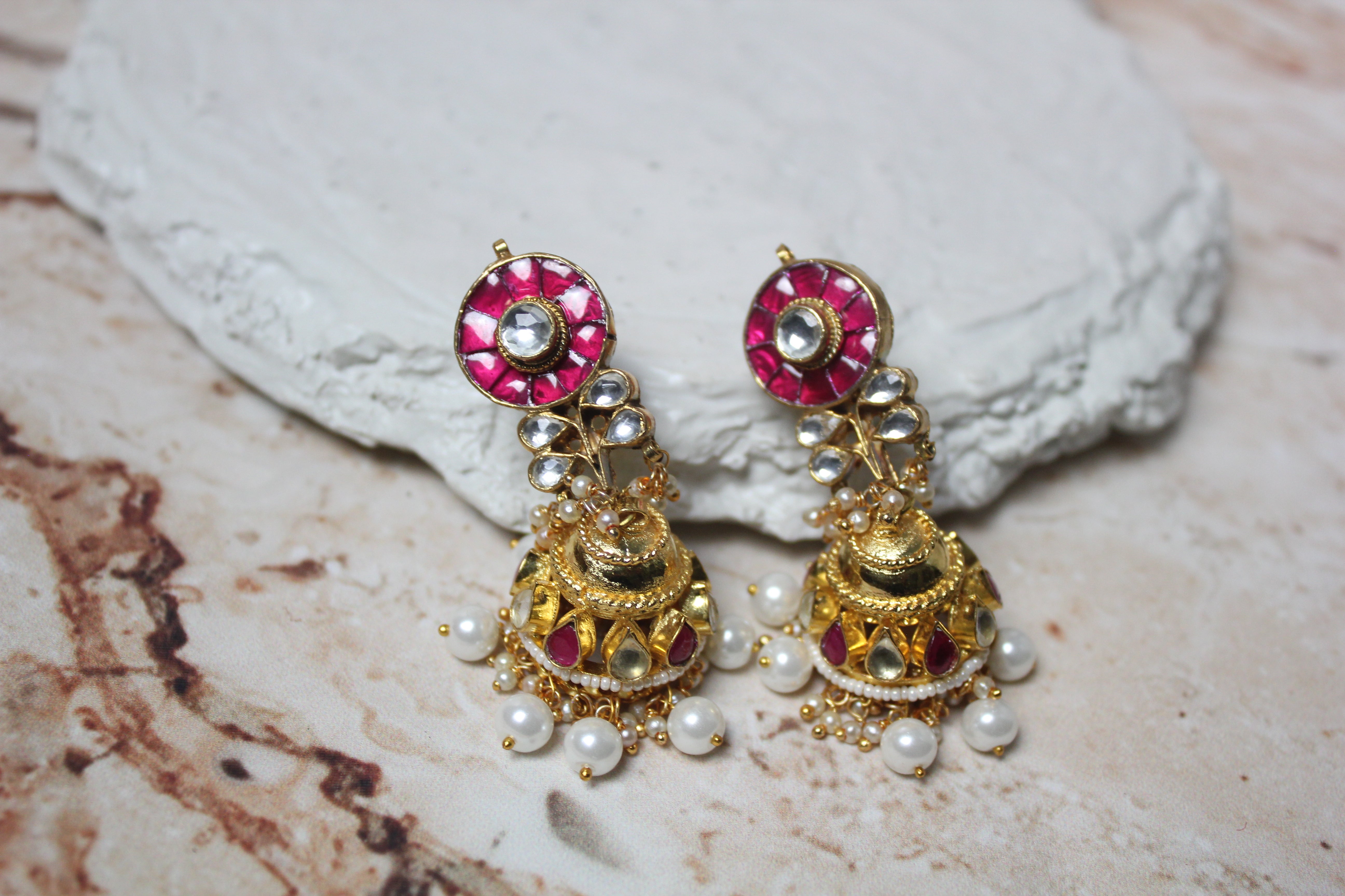Jiyana Pachi Kundan Necklace Set in Multi